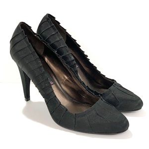 Steven by Steve Madden 8.5 black satin high heels
